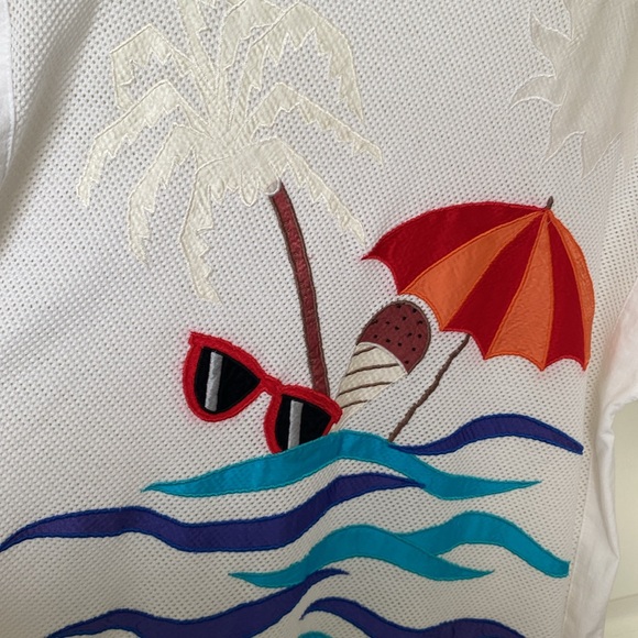 Stephanie Vintage T-shirt Top Ocean Beach Print - Picture 3 of 15